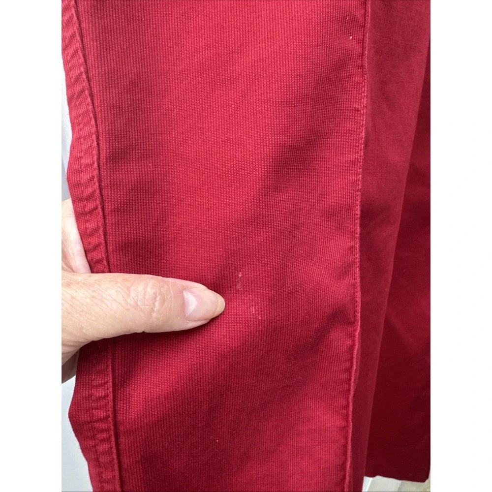 Jones New York Corduroy Pants Trousers Women's‎ Size 12 Red Stretch Ribbed